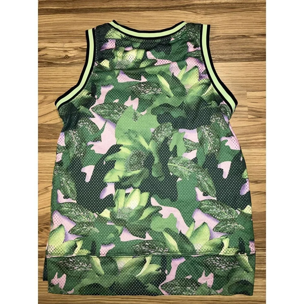 Nike Leaf Basketball‎ Jersey Green Pink Boys Size Large Youth